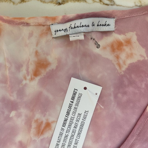 YFB Young Fabulous & broke meadow tie-dye maxi dress size Medium NWT - Picture 4 of 6